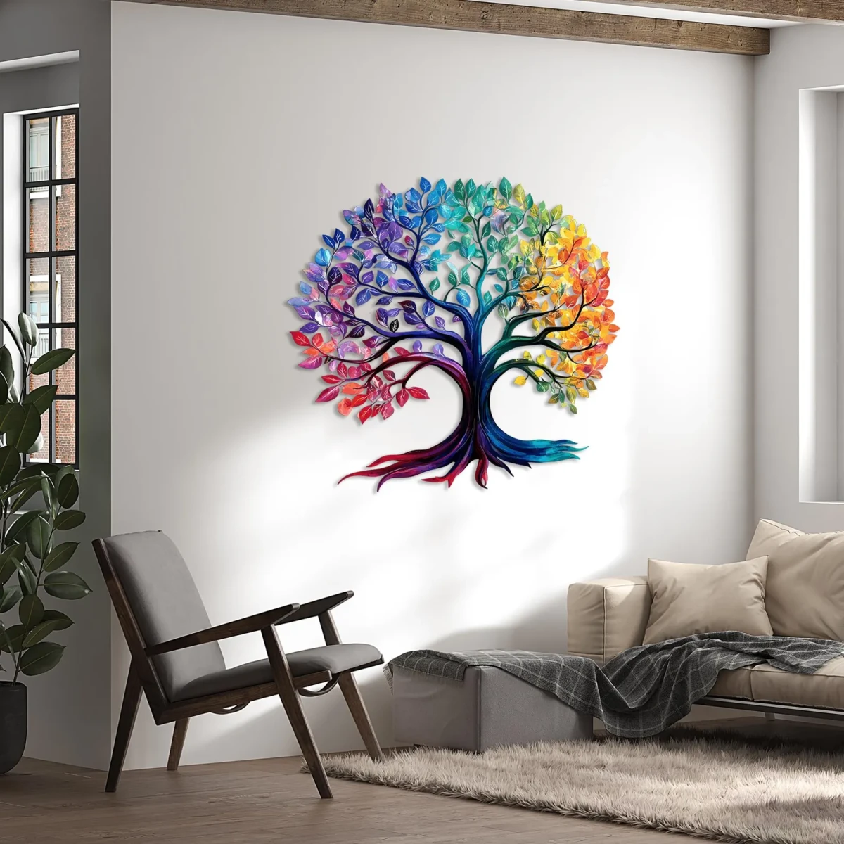 Hayat Ağacı Metal Duvar Sanatı