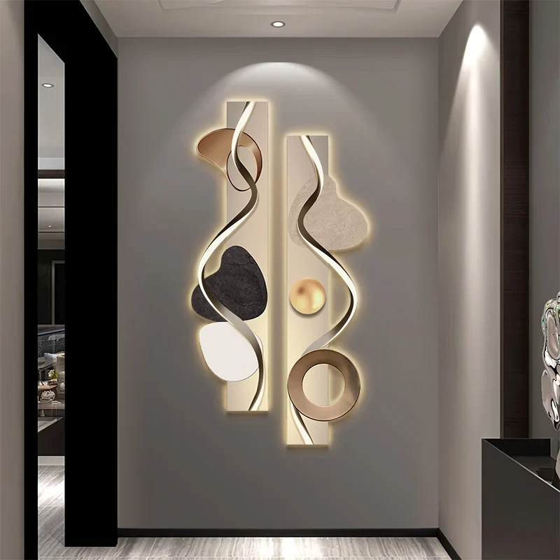 Modern Soyut Geometrik Çok Renkli Akrilik Duvar Sanatı