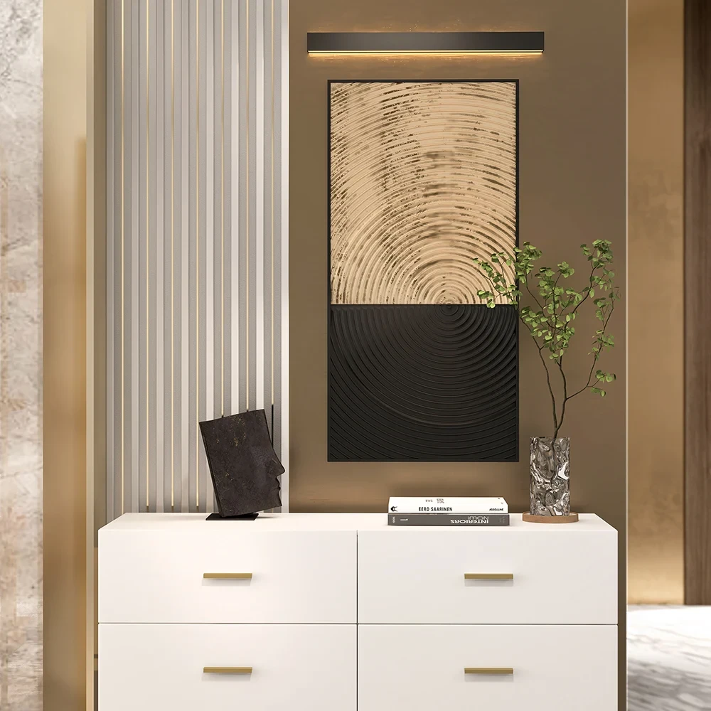 Doğal ve Siyah Çerçeveli Modern