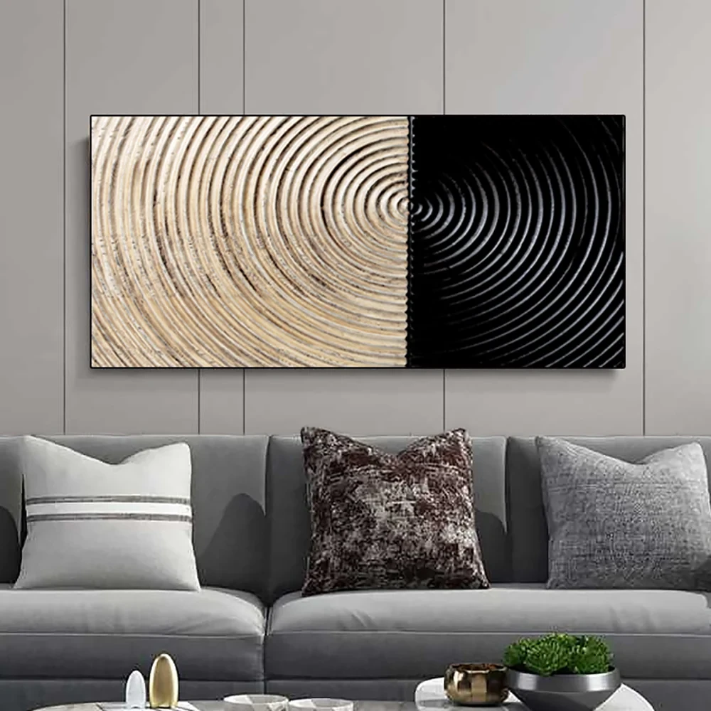 Doğal ve Siyah Çerçeveli Modern